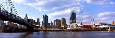 Bridge across the Ohio RiverCincinnati, Hamilton County, Ohio, USA by Panoramic Images canvas print
