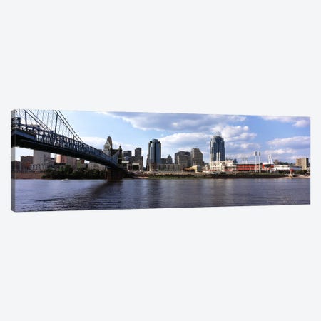 Bridge across the Ohio River, Cincinnati, Hamilton County, Ohio, USA Canvas Print #PIM10669} by Panoramic Images Canvas Wall Art
