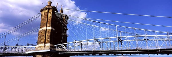 Ohio: John A. Roebling Suspension Bridge across the Ohio River, Cincinnati, Hamilton County, Ohio, USA #3 by Panoramic Images