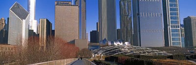 Millennium Park with buildings in the background, Chicago, Cook County, Illinois, USA by Panoramic Images canvas print