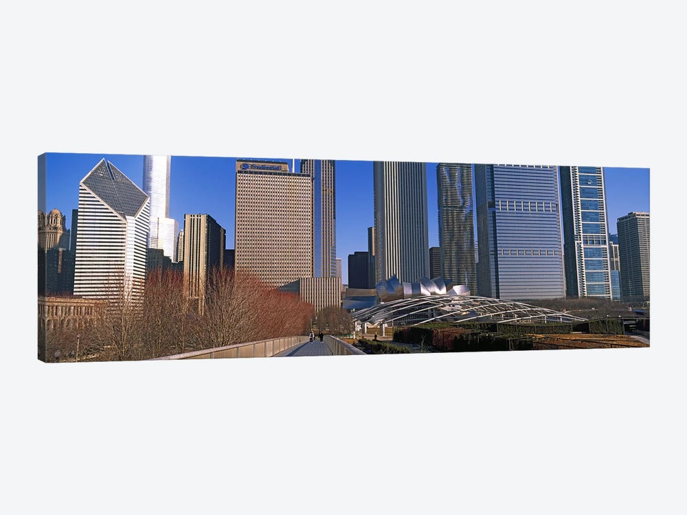 Millennium Park with buildings in the background, Chicago, Cook County, Illinois, USA by Panoramic Images 1-piece Canvas Artwork
