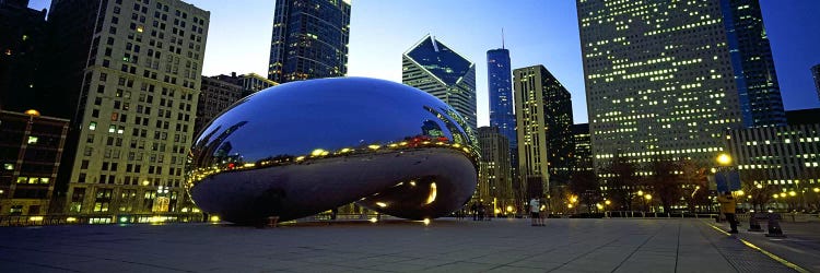 Buildings in a city, Cloud Gate, Millennium Park, Chicago, Cook County, Illinois, USA