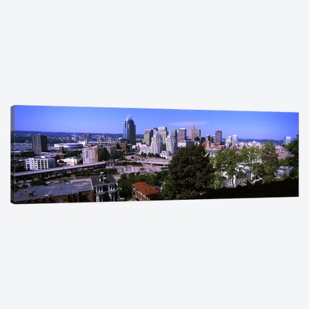 Downtown skyline, Cincinnati, Hamilton County, Ohio, USA Canvas Print #PIM10709} by Panoramic Images Art Print