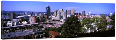 Downtown skyline, Cincinnati, Hamilton County, Ohio, USA Canvas Art Print - Cincinnati Art