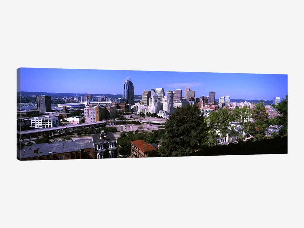 Downtown skyline, Cincinnati, Hamilton County, Ohio, USA by Panoramic Images 1-piece Canvas Art