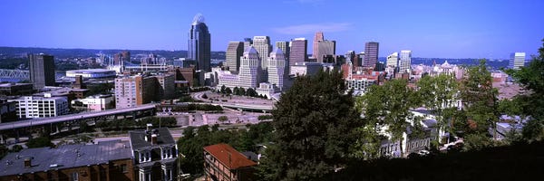 Cincinnati: Downtown skyline, Cincinnati, Hamilton County, Ohio, USA by Panoramic Images