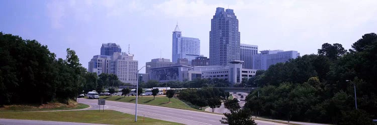 Street scene with buildings in a city, Raleigh, Wake County, North Carolina, USA