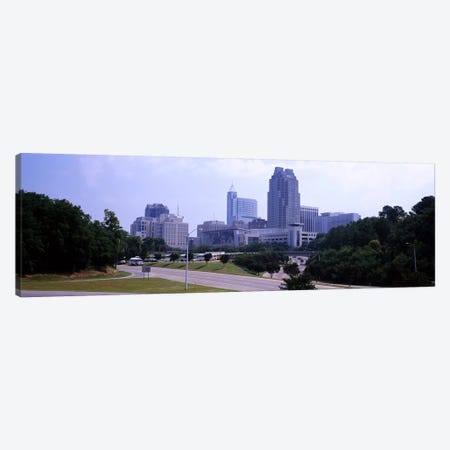 Street scene with buildings in a city, Raleigh, Wake County, North Carolina, USA Canvas Print #PIM10713} by Panoramic Images Canvas Wall Art
