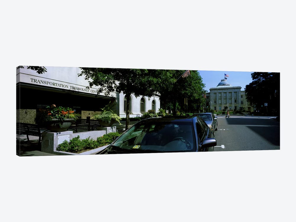 Cars parked in front of Transportation Technology Center, Raleigh, Wake County, North Carolina, USA by Panoramic Images 1-piece Canvas Artwork
