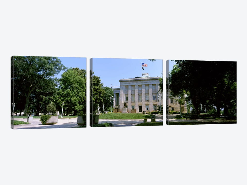 Government building in a city, City Hall, Raleigh, Wake County, North Carolina, USA by Panoramic Images 3-piece Canvas Art