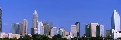 Downtown (Uptown) Skyline, Charlotte, Mecklenburg County, North Carolina, USA by Panoramic Images canvas print