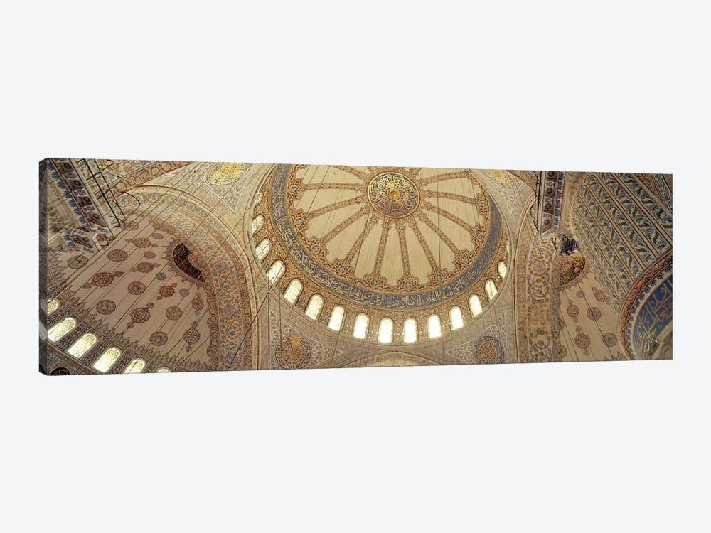Interiors of a mosque, Blue Mosque, Istanbul, Turkey by Panoramic Images 1-piece Canvas Art
