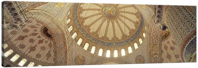 Interiors of a mosque, Blue Mosque, Istanbul, Turkey Canvas Art Print - Patterns