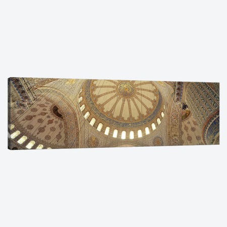 Interiors of a mosque, Blue Mosque, Istanbul, Turkey Canvas Print #PIM10727} by Panoramic Images Canvas Artwork