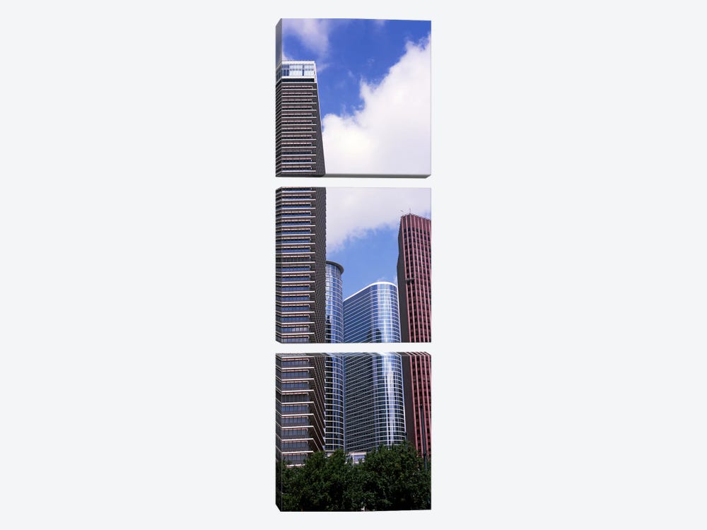 Low angle view of a building, Houston, Texas, USA by Panoramic Images 3-piece Canvas Wall Art