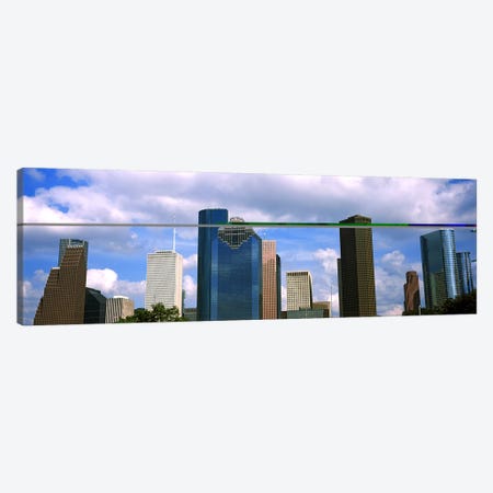 Low angle view of skyscrapers, Houston, Texas, USA Canvas Print #PIM10753} by Panoramic Images Canvas Wall Art