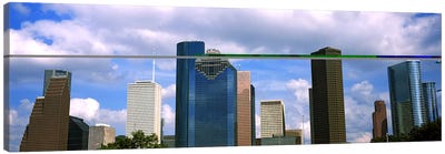 Low angle view of skyscrapers, Houston, Texas, USA Canvas Art Print - Houston Art
