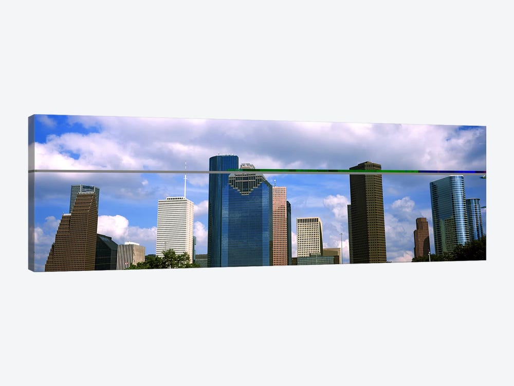 Low angle view of skyscrapers, Houston, Texas, USA by Panoramic Images 1-piece Canvas Print