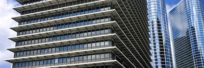 Low angle view of buildings in a city, ExxonMobil Building, Chevron Building, Houston, Texas, USA by Panoramic Images multi panel art