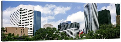 Skyscrapers in a city, Houston, Texas, USA #2 Canvas Art Print - Houston Art
