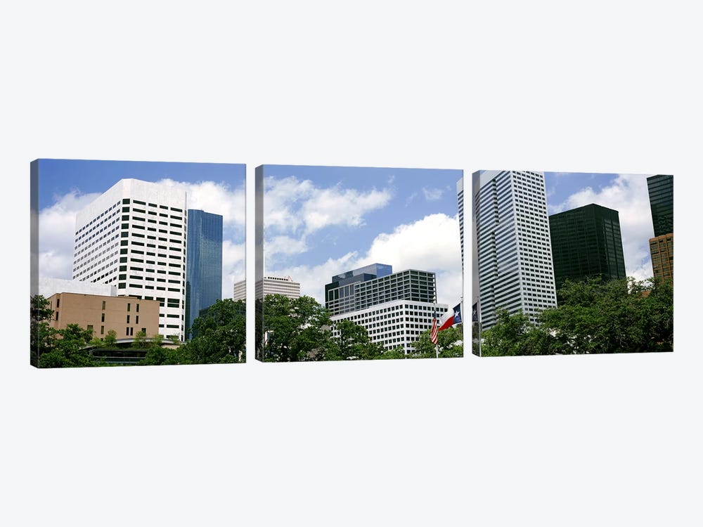 Skyscrapers in a city, Houston, Texas, USA #2 by Panoramic Images 3-piece Canvas Wall Art