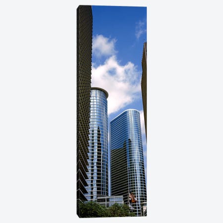 Low angle view of buildings in a city, Wedge Tower, ExxonMobil Building, Chevron Building, Houston, Texas, USA #2 Canvas Print #PIM10759} by Panoramic Images Canvas Wall Art