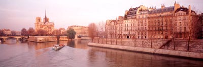 Waterfront Architecture Along The Seine, Ile de la Cite & Ile Saint-Louis, Paris, France by Panoramic Images canvas print