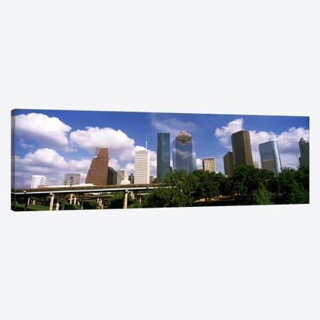 Low angle view of buildings in a city, Wedge Tower, ExxonMobil Building, Chevron Building, Houston, Texas, USA #3 Canvas Print #PIM10760} by Panoramic Images Canvas Art Print
