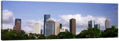Low angle view of buildings in a city, Wedge Tower, ExxonMobil Building, Chevron Building, Houston, Texas, USA #4 Canvas Art Print - Texas Art