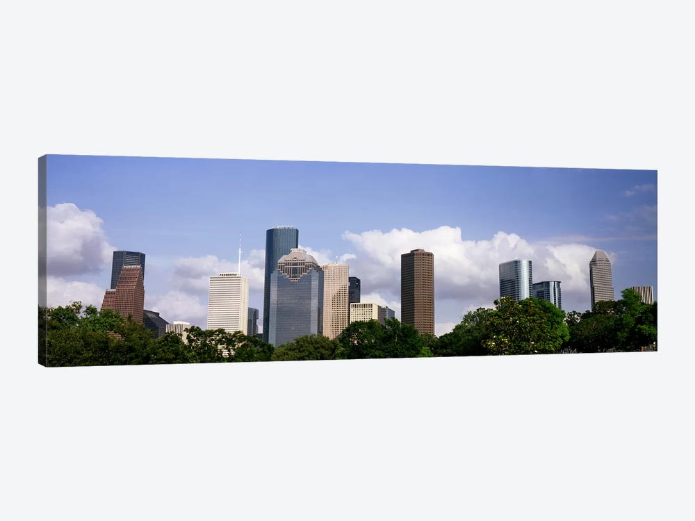 Low angle view of buildings in a city, Wedge Tower, ExxonMobil Building, Chevron Building, Houston, Texas, USA #4 by Panoramic Images 1-piece Canvas Wall Art