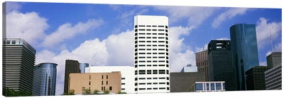 Low angle view of buildings in a city, Wedge Tower, ExxonMobil Building, Chevron Building, Houston, Texas, USA #5 Canvas Art Print - Texas Art