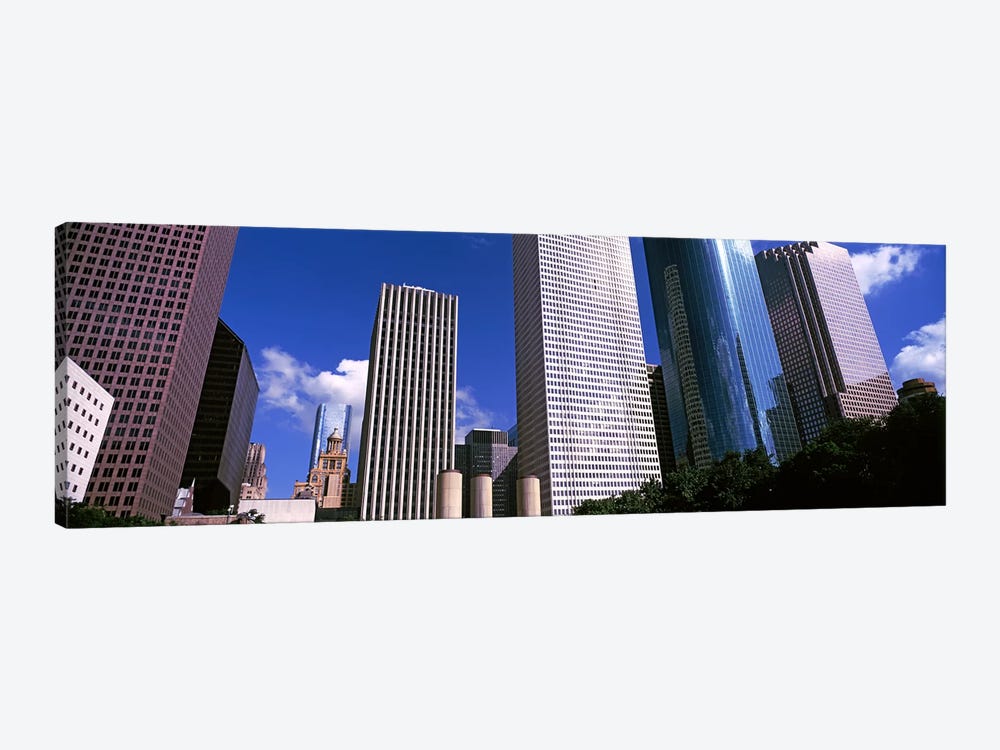 Low-Angle View Of Downtown Skyscrapers, Houston, Texas, USA 1-piece Canvas Art