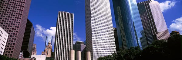Texas: Low-Angle View Of Downtown Skyscrapers, Houston, Texas, USA by Panoramic Images