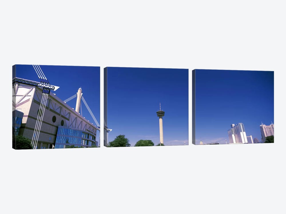 Buildings in a city, Alamodome, Tower of the Americas, San Antonio Marriott, Grand Hyatt San Antonio, San Antonio, Texas, USA by Panoramic Images 3-piece Art Print