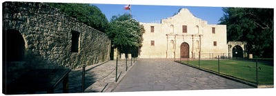 Facade of a building, The Alamo, San Antonio, Texas, USA Canvas Art Print - San Antonio