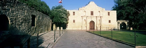 San Antonio: Facade of a building, The Alamo, San Antonio, Texas, USA by Panoramic Images