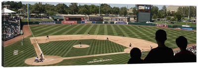 Spectator watching a baseball match at stadium, Raley Field, West Sacramento, Yolo County, California, USA Canvas Art Print - Baseball Art