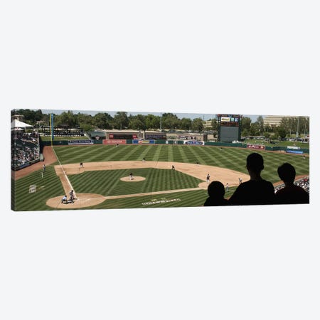 Spectator watching a baseball match at stadium, Raley Field, West Sacramento, Yolo County, California, USA Canvas Print #PIM10768} by Panoramic Images Art Print