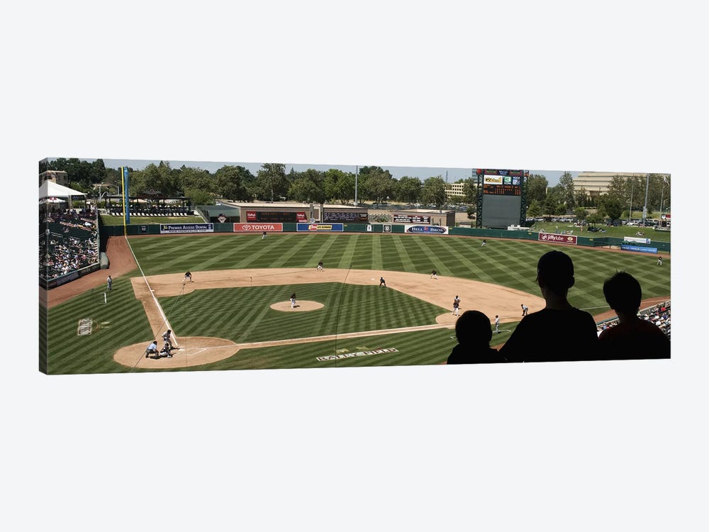 Spectator watching a baseball match at stadium, Raley Field, West Sacramento, Yolo County, California, USA by Panoramic Images 1-piece Canvas Print