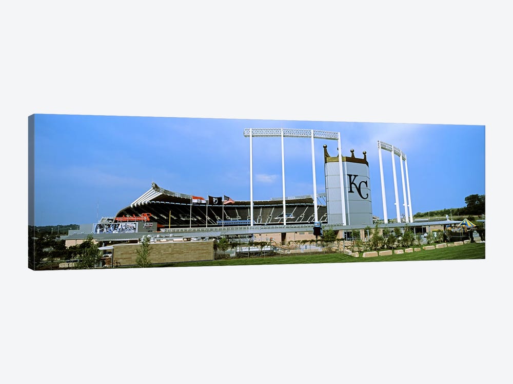 Baseball stadium in a city, Kauffman Stadium, Kansas City, Missouri, USA by Panoramic Images 1-piece Canvas Artwork
