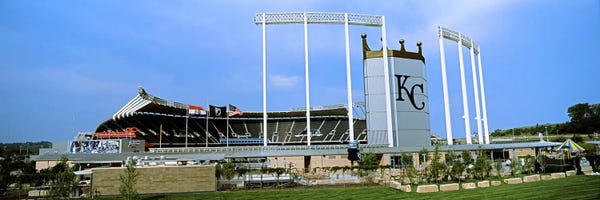 Kansas City: Baseball stadium in a city, Kauffman Stadium, Kansas City, Missouri, USA by Panoramic Images