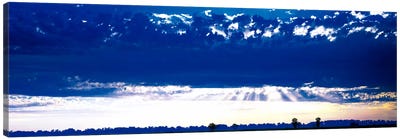 Evening Clouds Sacramento CA USA Canvas Art Print - Cloudy Sunset Art