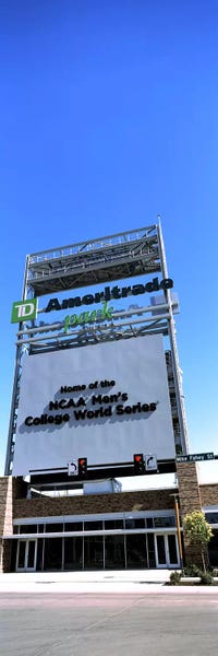 Nebraska: Sign board at a convention center, Century Link Center, Omaha, Nebraska, USA by Panoramic Images