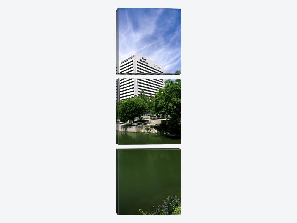 Building at the waterfront, Qwest Building, Omaha, Nebraska, USA by Panoramic Images 3-piece Canvas Art