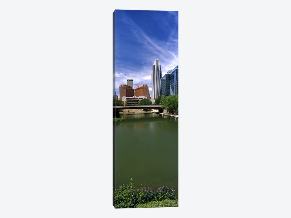 Buildings at the waterfront, Omaha, Nebraska, USA by Panoramic Images 1-piece Canvas Print