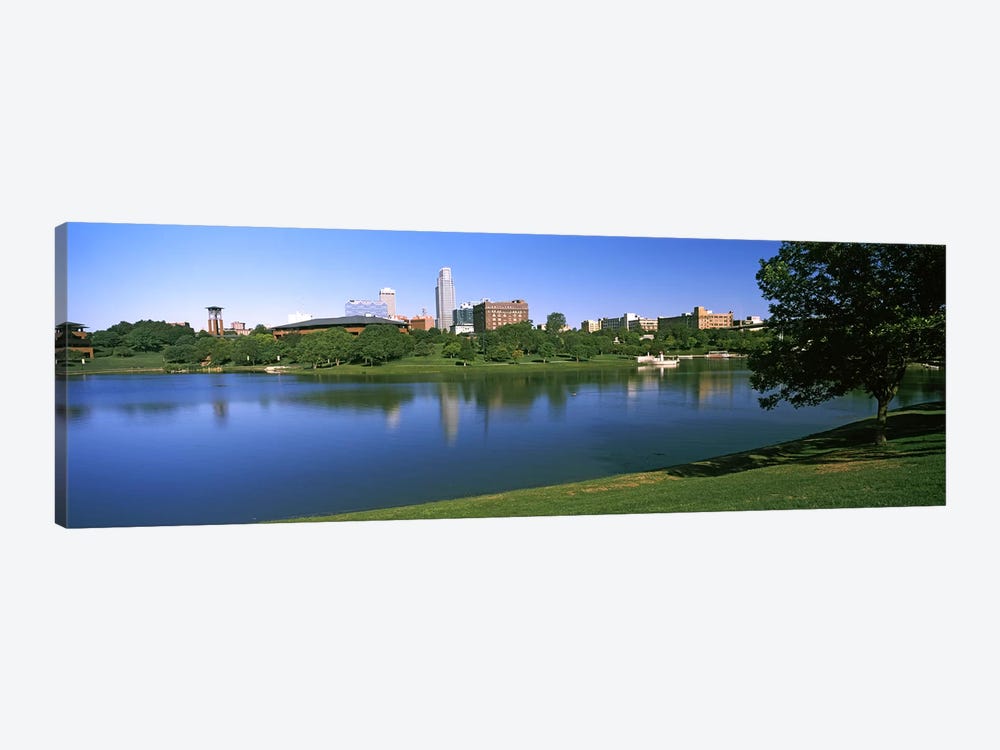 Buildings at the waterfront, Omaha, Nebraska, USA #2 by Panoramic Images 1-piece Canvas Print