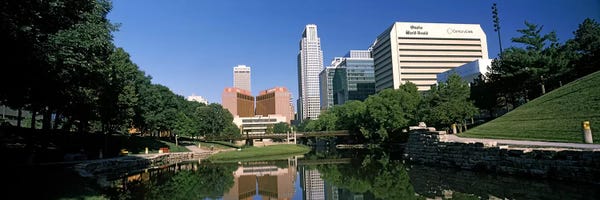 Omaha: Buildings at the waterfront, Qwest Building, Omaha, Nebraska, USA by Panoramic Images