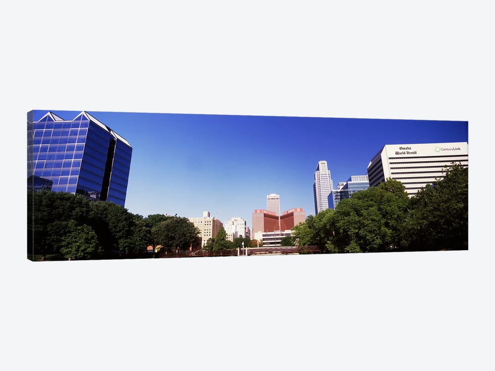 Buildings in a city, Qwest Building, Omaha, Nebraska, USA by Panoramic Images 1-piece Canvas Artwork