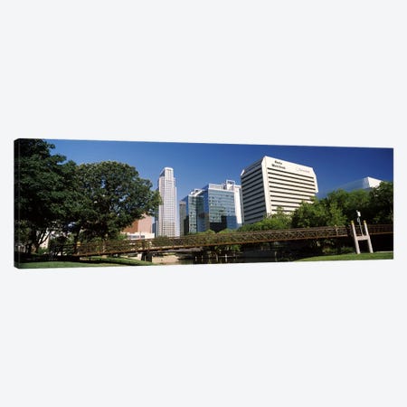 Buildings at the waterfront, Qwest Building, Omaha, Nebraska, USA #2 Canvas Print #PIM10788} by Panoramic Images Art Print