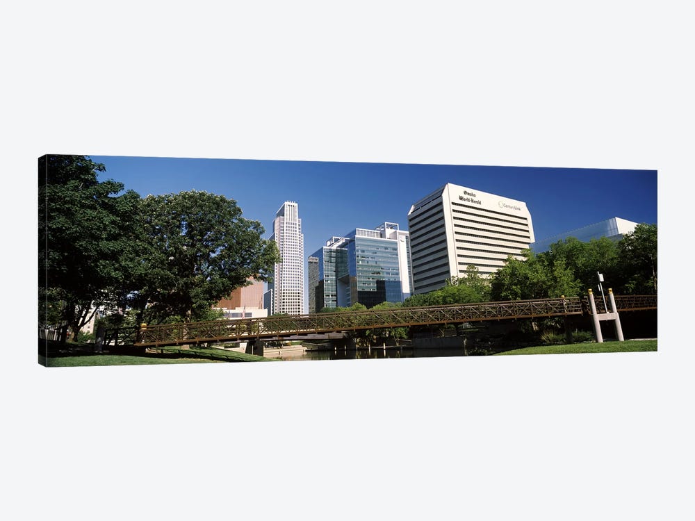 Buildings at the waterfront, Qwest Building, Omaha, Nebraska, USA #2 by Panoramic Images 1-piece Canvas Art Print